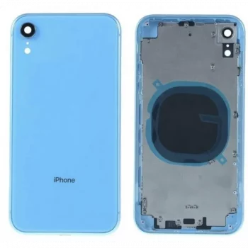 chasis-de-pantalla-marco-medio-carcasa-central-con-tapa-trasera-con-cargador-nfc-para-iphone-xr Azul