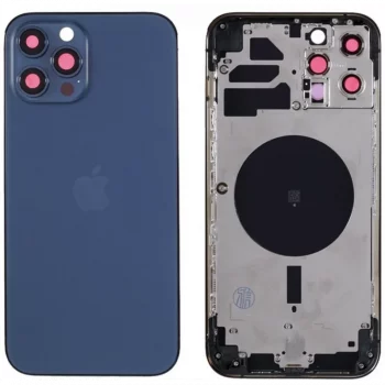 chasis-de-pantalla-tapa-con-marco-para-iphone-12-pro-max-sin-logo (Azul)