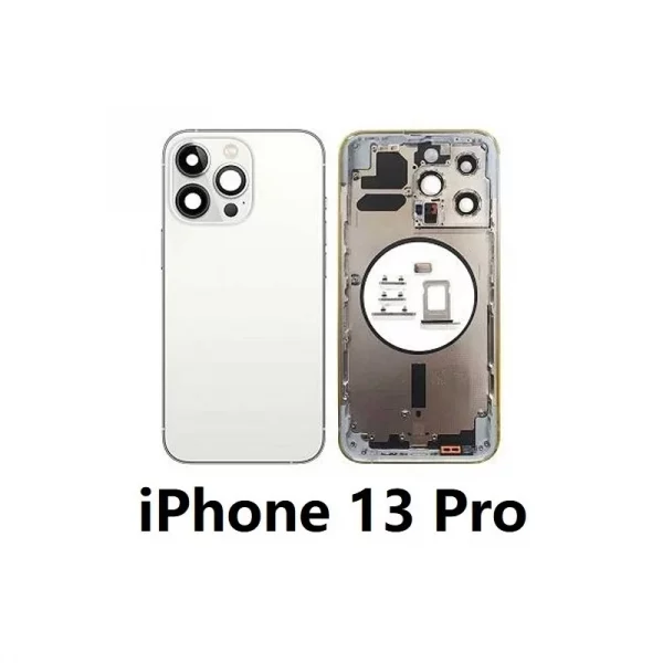chasis-de-pantalla-tapa-con-marco-para-iphone-13-pro blanco